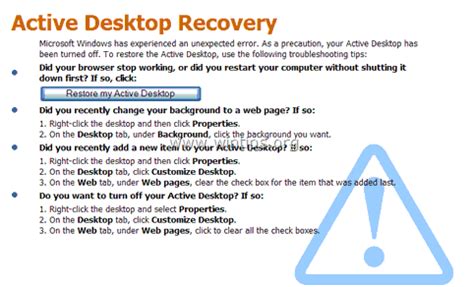 Restore active desktop windows